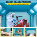 VEVOR Cabine de Peinture Gonflable 7x4x2,5 m, Tente Pulvérisation Gonflable pour Voiture, avec Système de Filtration 2 Souffleurs, en Oxford, Station de Travail de Peinture Automobile, Garage, Atelier - image 3