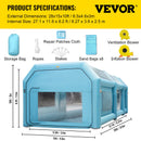 VEVOR Cabine de Peinture Gonflable 8,5x4,6x3 m, Tente Pulvérisation Gonflable pour Voiture, avec Système de Filtration 2 Souffleurs, en Oxford, Station de Travail de Peinture Automobile, Garage - image 8