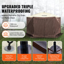 VEVOR Tonnelle pop-up, 3,81x3,81 m, tente à moustiquaire escamotable polygone à 6 côtés, abri solaire à réglage rapide avec 6 toiles coupe-vent amovibles, fenêtres en maille, sac de transport, marron - image 4