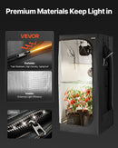VEVOR Chambre de Culture, 80x80x180 cm, Tente de Culture Kit Complet, avec Éclairage LED Spectre Complet, Système Ventilation, Mylar 600D Hautement Réfléchissant, pour Plantes Intérieur Fleurs Légumes - image 8