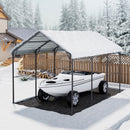 VEVOR Abri de voiture en métal robuste, 3 x 4,5 m, abri de garage extérieur avec cadre et toit en acier galvanisé, auvent pour voiture multi-usage avec parois latérales amovibles, pour pick-up, bateau - image 9