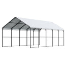 VEVOR Abri de voiture en métal robuste, 4 x 8 m, abri de garage extérieur avec cadre et toit en acier galvanisé, auvent pour voiture multi-usage avec parois latérales amovibles, pour pick-up, bateau - image 10