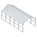 VEVOR Abri de voiture en métal robuste, 4 x 8 m, abri de garage extérieur avec cadre et toit en acier galvanisé, auvent pour voiture multi-usage avec parois latérales amovibles, pour pick-up, bateau - image 11