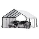 VEVOR Carport, 5,8 x 6 m, Abri de Voiture Métal Robuste, Abri Garage Extérieur avec Cadre Toit en Acier, Parois Latérales Amovibles, Auvent Stockage d'Auto pour Pick-up, Bateaux, Camions, Tracteurs