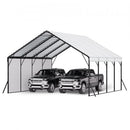 VEVOR Carport, 5,8 x 6 m, Abri de Voiture Métal Robuste, Abri Garage Extérieur avec Cadre Toit en Acier, Parois Latérales Amovibles, Auvent Stockage d'Auto pour Pick-up, Bateaux, Camions, Tracteurs - image 2