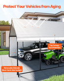 VEVOR Carport, 5,8 x 6 m, Abri de Voiture Métal Robuste, Abri Garage Extérieur avec Cadre Toit en Acier, Parois Latérales Amovibles, Auvent Stockage d'Auto pour Pick-up, Bateaux, Camions, Tracteurs - image 4