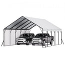VEVOR Carport, 5,8x7,45 m, Abri de Voiture Métal Robuste, Abri Garage Extérieur avec Cadre Toit en Acier, Parois Latérales Amovibles, Auvent Stockage d'Auto pour Pick-up, Bateau, Camions, Tracteurs - image 2